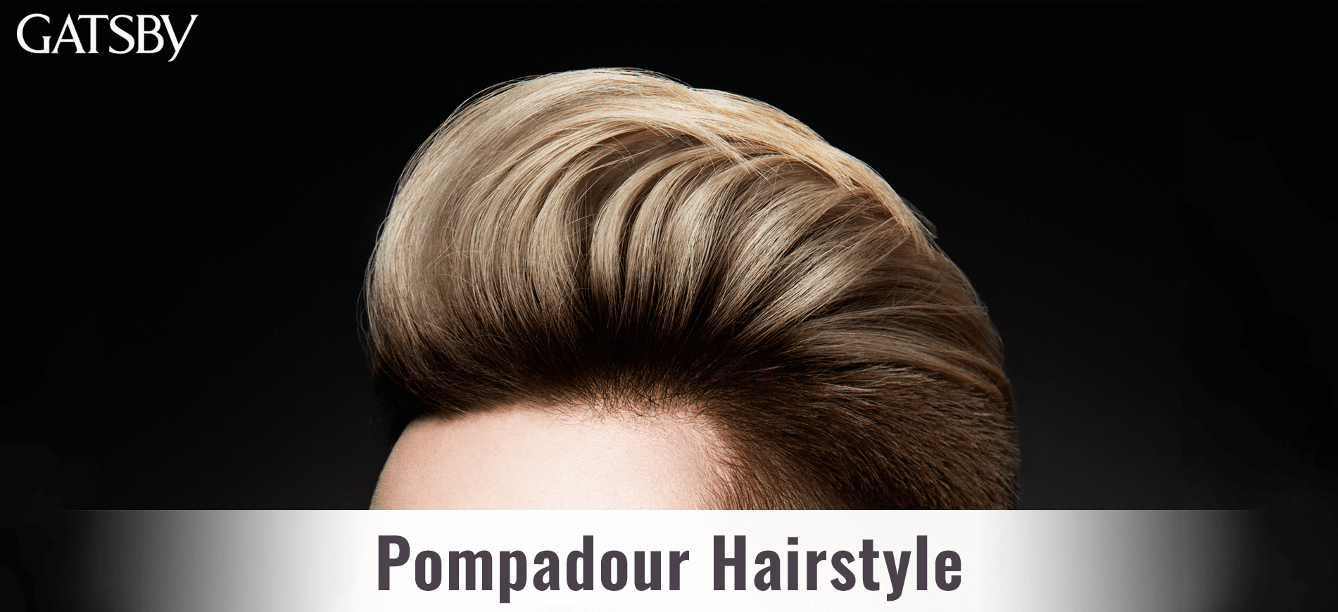 Pompadour Hairstyle With Full Beard and Curly Handlebar Moustache
